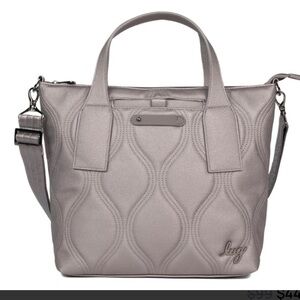 Lug Alto Matte Luxe VL Convertible Tote Bag. Metallic Pearl. NWT
